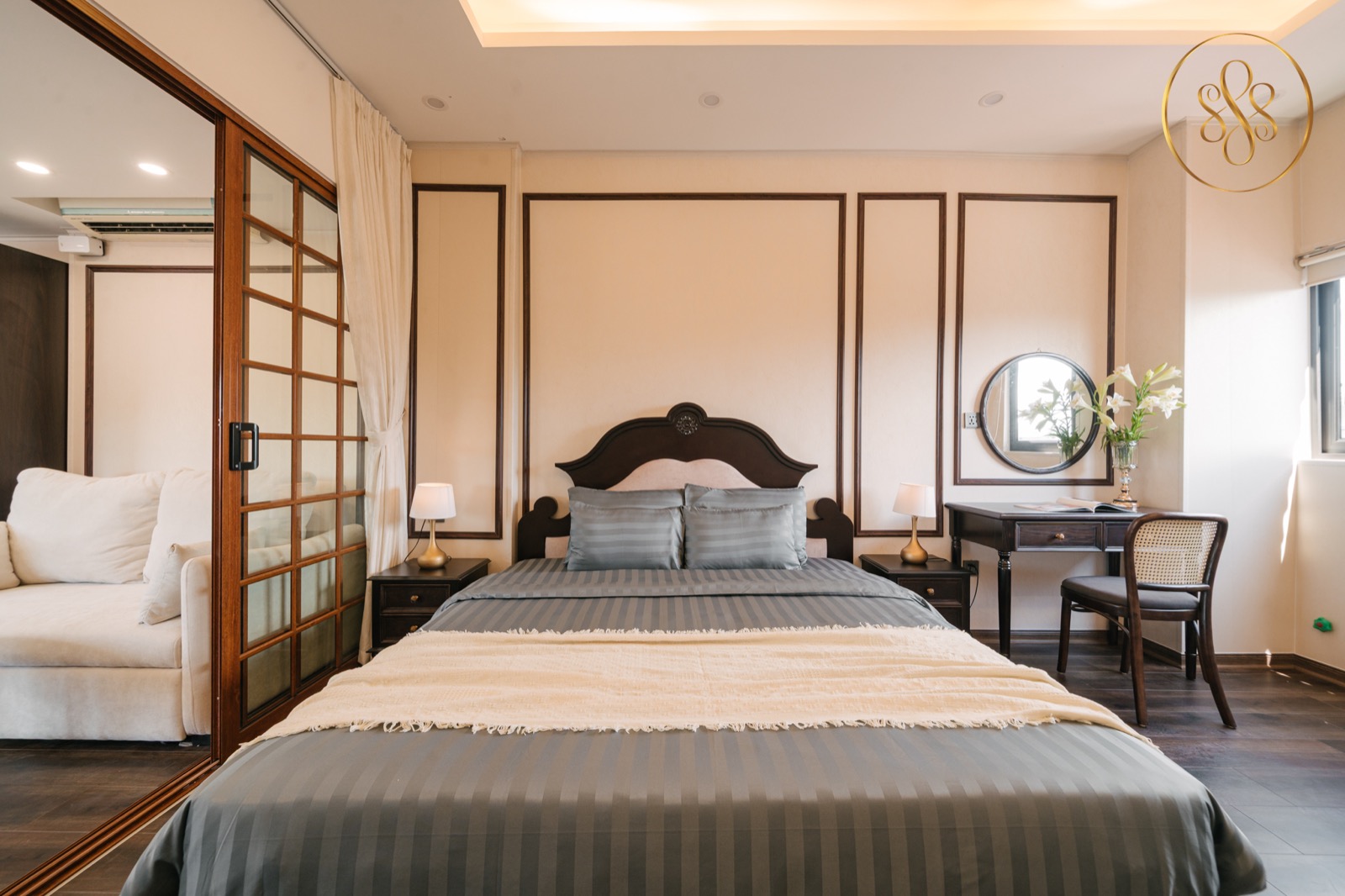 Không gian nội thất ấm cúng tại Anora de Van Residences, gần Văn Miếu Hà Nội
